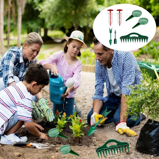 7-delige set zaaimachine - 12-gaten hand zaaimachine - 5 verschillende korrelgrootte - Zaaier - Planter - Verstelbare Zaad Verspreider - Zaadverdeler - tuingereedschap - Grondperforator - Seeding hole punch - Tuin Zaad Dispenser -Handheld seeder tool van Merkloos	 — afbeelding 5