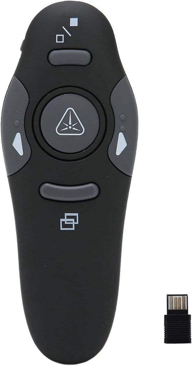 Draadloze Presenter - Afstandsbediening Clicker - Presentaties Geven - Plug and Play - 182 x 5 x 25 cm