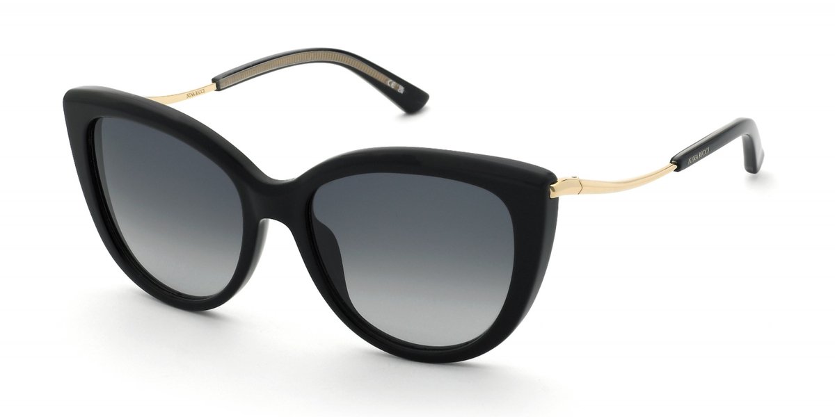 Nina Ricci SNR437 Nero lucido 54/17/140 WOMAN Zonnebrillen