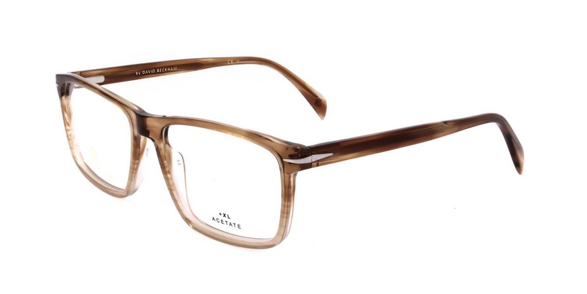 David Beckham DB 1020 Striped brown beige 56/17/145 MAN Brilmonturen