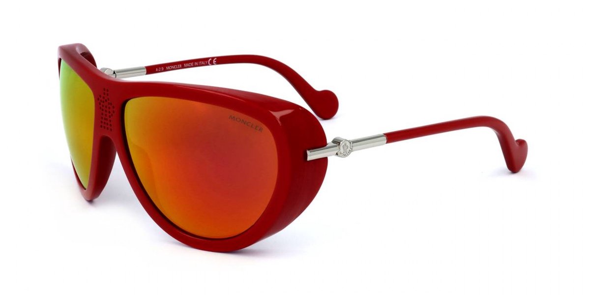 Moncler ML0128 Shiny red 61/14/125 UNISEX Zonnebrillen
