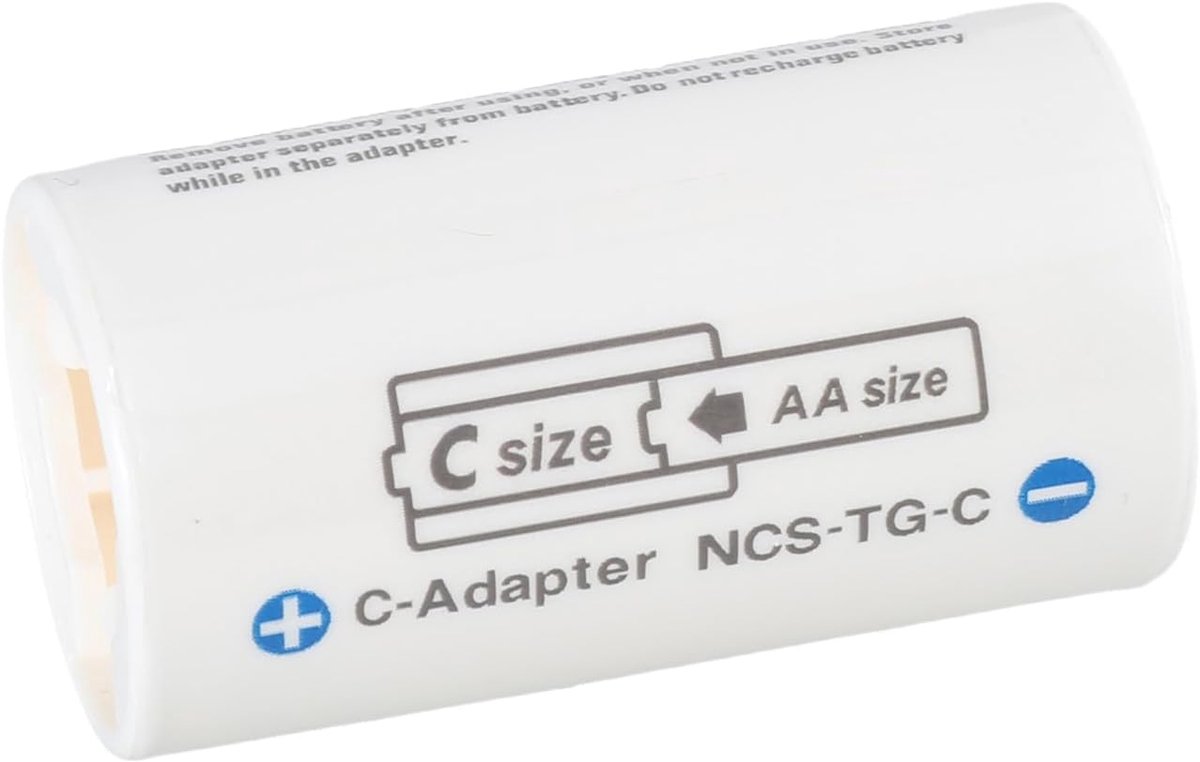 Batterij Adapter - Converter Houder - Apparaat Voeding - AA naar C Formaat - 45mm x 25mm