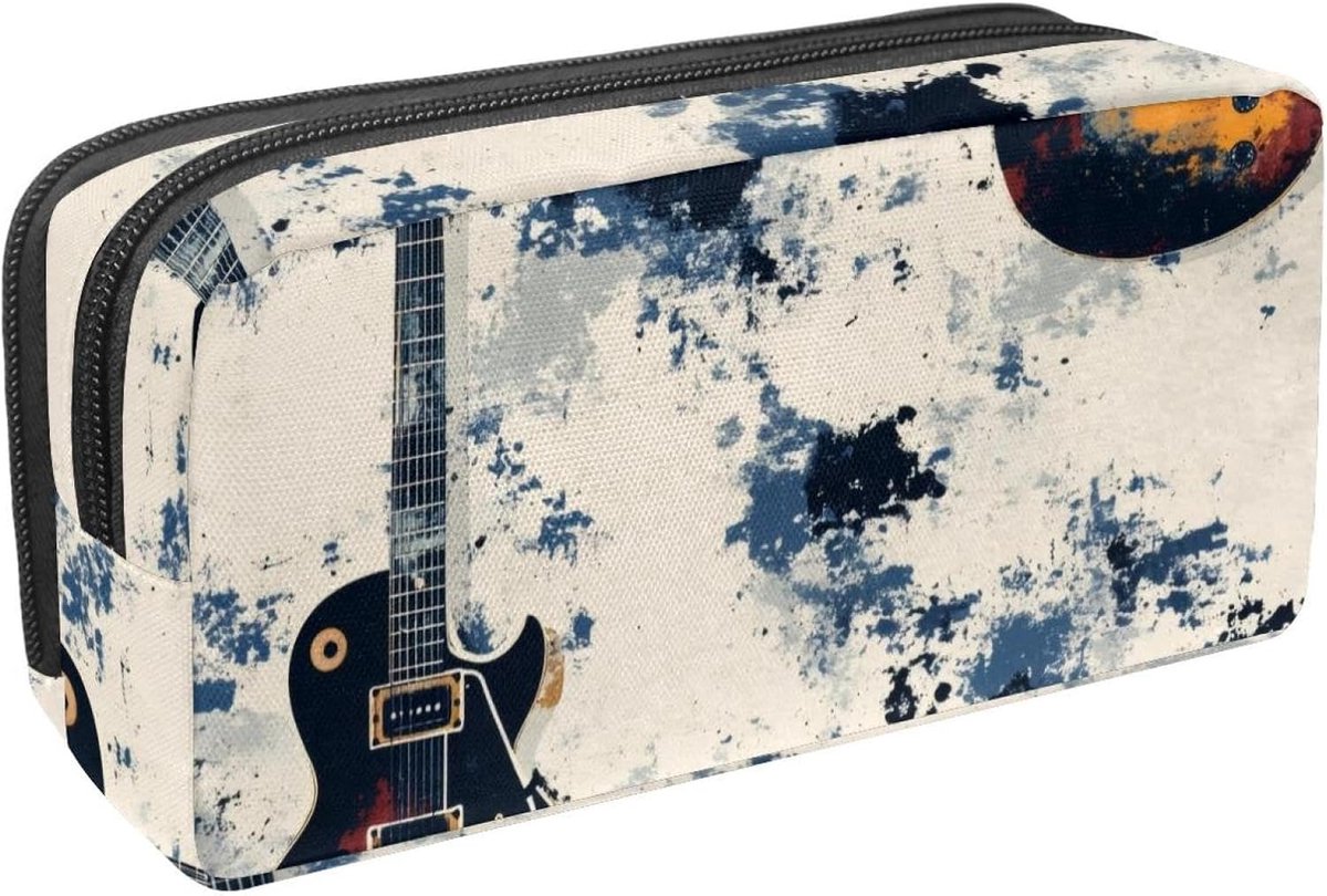 Pennentas Organizer - Etui Tas - School Werk - Dubbel Compartiment - 21x6x10cm - Meerkleurig