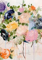 IXXI Verity, Leigh Viner - 100 x 140 cm - Support de suspension gratuit - Grande décoration murale et affiches - Illustrations, Contemporain, Aquarelle, Coloré, Liquide