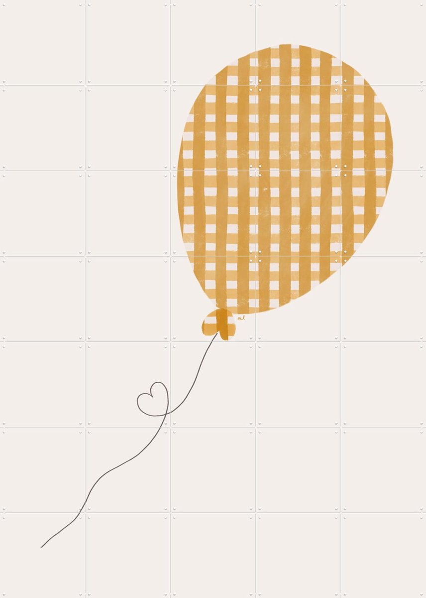 IXXI Vichy Balloon, Menina Lisboa & Various - 100 x 140 cm - Gratis ophangtool - Grote wanddecoratie en posters Babykamer, Kinderkamer, Kinderen