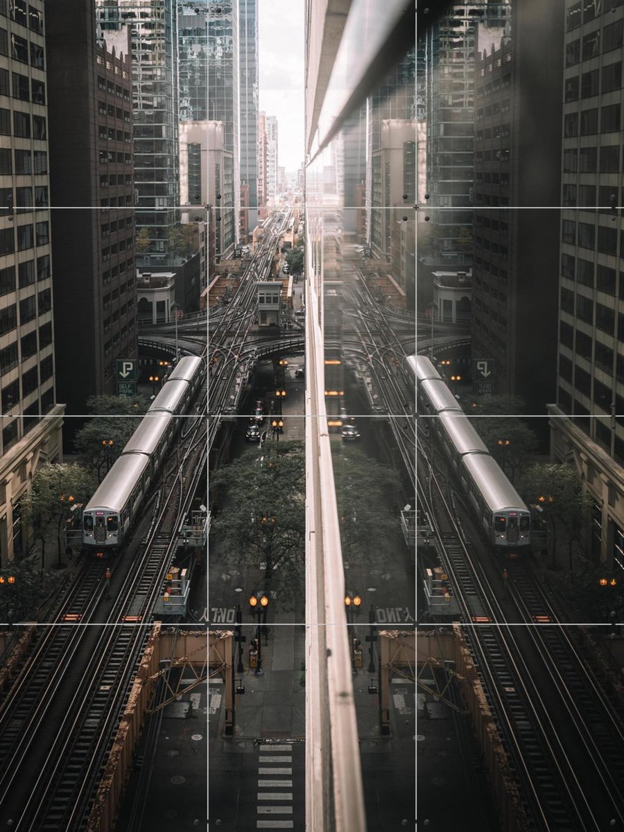 IXXI Mirror, Tristan Zhou - 60 x 80 cm - Gratis ophangtool - Grote wanddecoratie en posters - Fotografie, Woonkamer, Mancave, Gang, Gebouwen