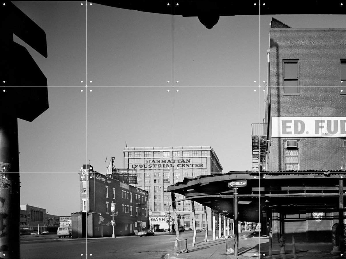 IXXI Meat Markt 1989, Teun Voeten - 80 x 60 cm - Gratis ophangtool - Grote wanddecoratie en posters - Vintage, Fotografie, Woonkamer, Gang, Stad