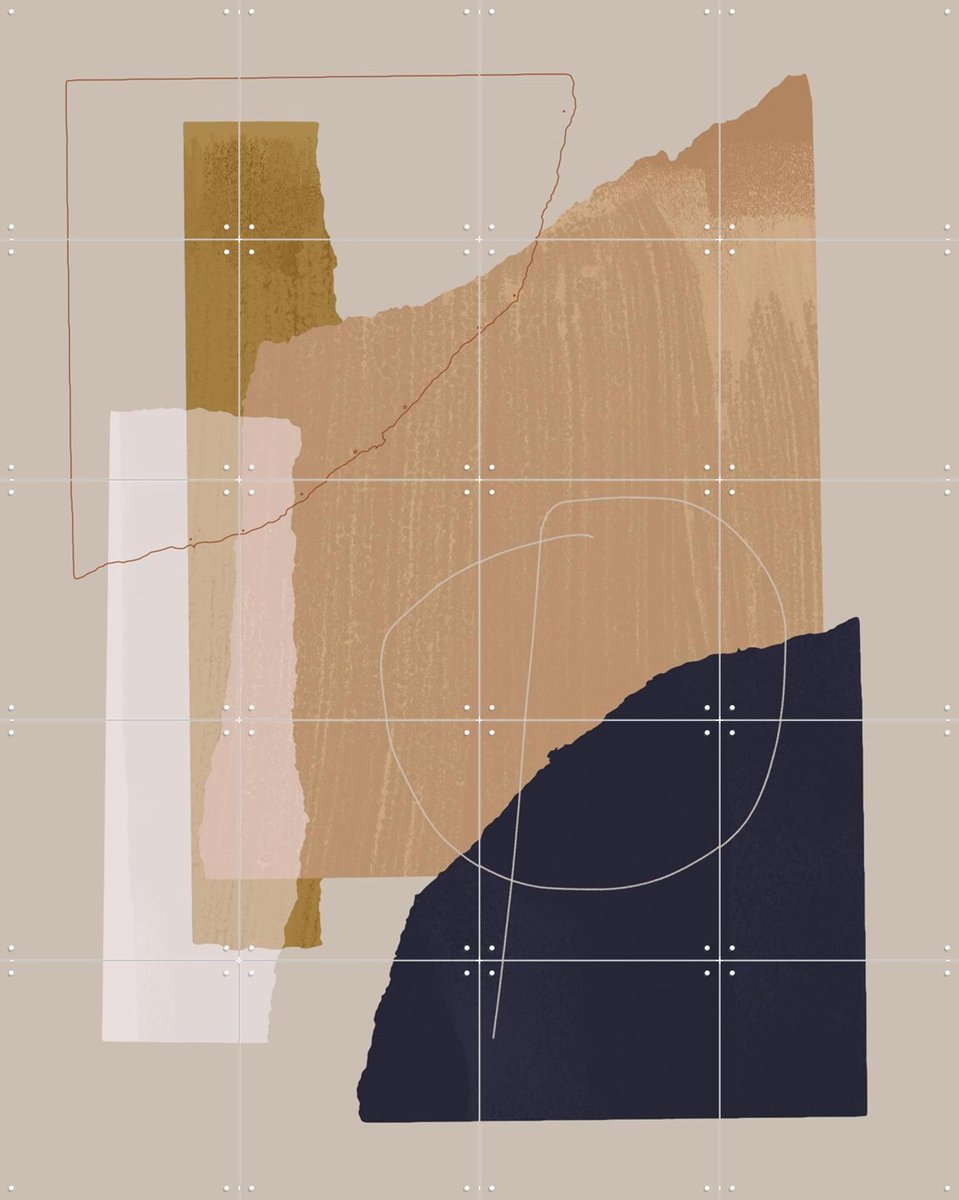 IXXI Pieces 17, Mareike Böhmer - 80 x 100 cm - Gratis ophangtool - Grote wanddecoratie en posters - Digitale Kunst, Abstract, Illustraties, Grafisch