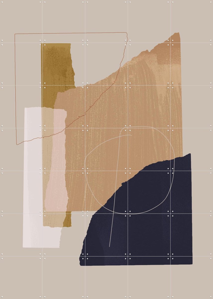 IXXI Pieces 17, Mareike Böhmer - 100 x 140 cm - Gratis ophangtool - Grote wanddecoratie en posters - Digitale Kunst, Abstract, Illustraties, Grafisch