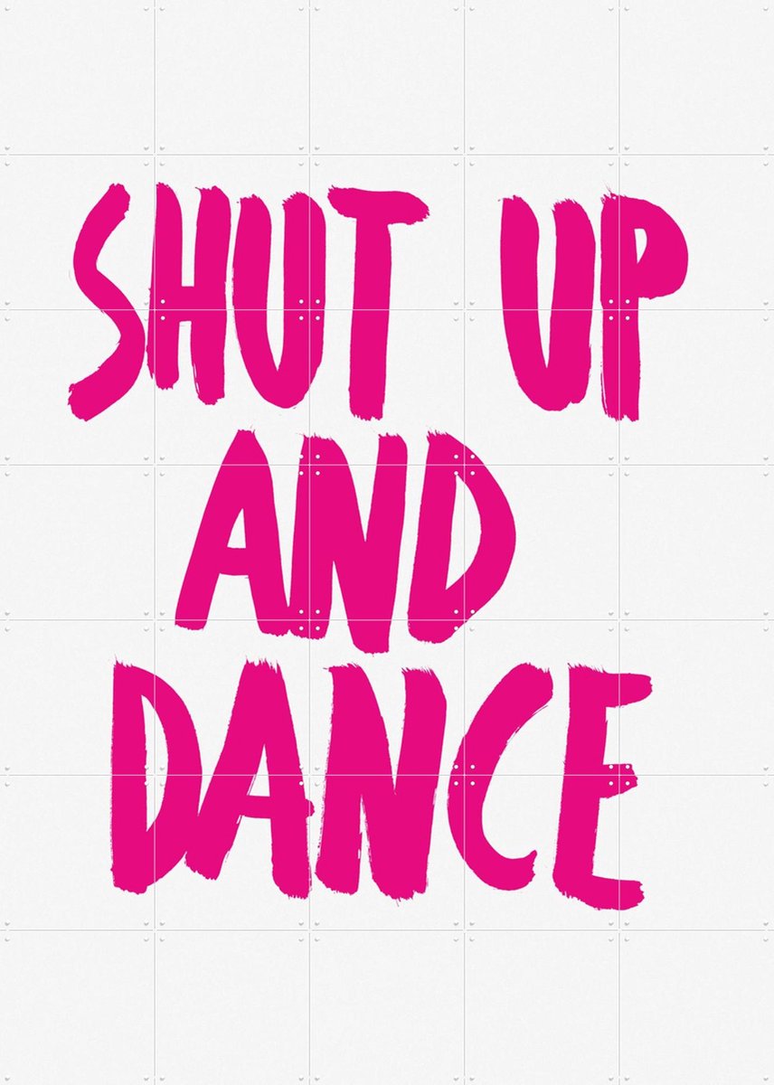IXXI Shut up and dance, Marcus Kraft - 100 x 140 cm - Gratis ophangtool - Grote wanddecoratie en posters - Grafisch Ontwerp, Kleurrijk, Pop art