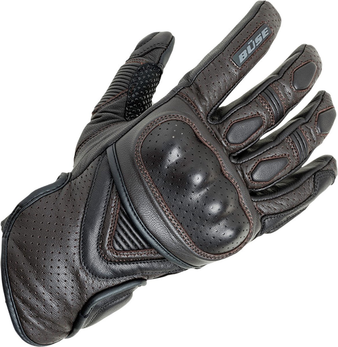 Büse Cafe Racer Bruine Geperforeerde Handschoenen - Handschoen