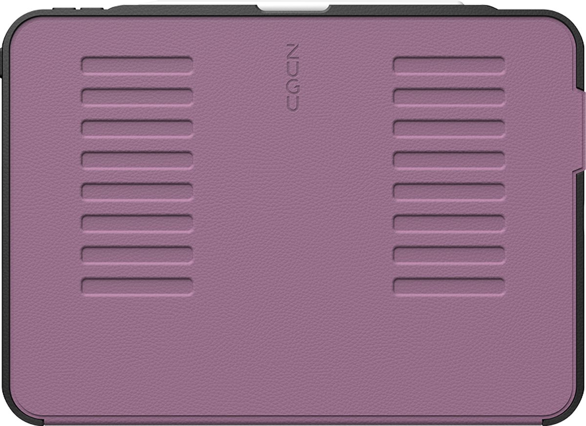 Zugu case Hoesje iPad Pro 11 (M4-M5) – Verstelbare magnetische standaard met 8 hoeken – Veilige magnetische montage mogelijkheid – Robuuste bumper en stevige TPU + PC behuizing voor valbescherming - Paars