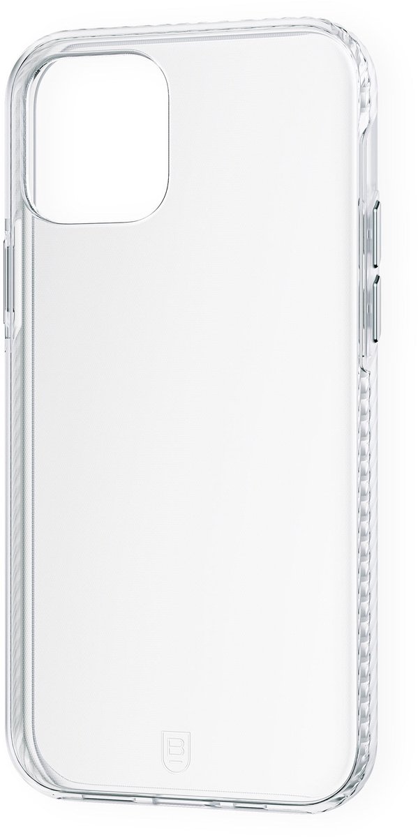 BodyGuardz Carve hoesje iPhone 12 & 12 Pro – Draadloos opladen compatibel – Solide impactbescherming – Responsieve knoppen met metalen accenten - Transparant