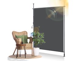 Store enrouleur Rolgordijn - Anthracite - 150 x 270 cm - Protection solaire résistante aux UV - Store enrouleur - Rideau d'extérieur - Brise-vue - Couverture de terrasse - voor buiten