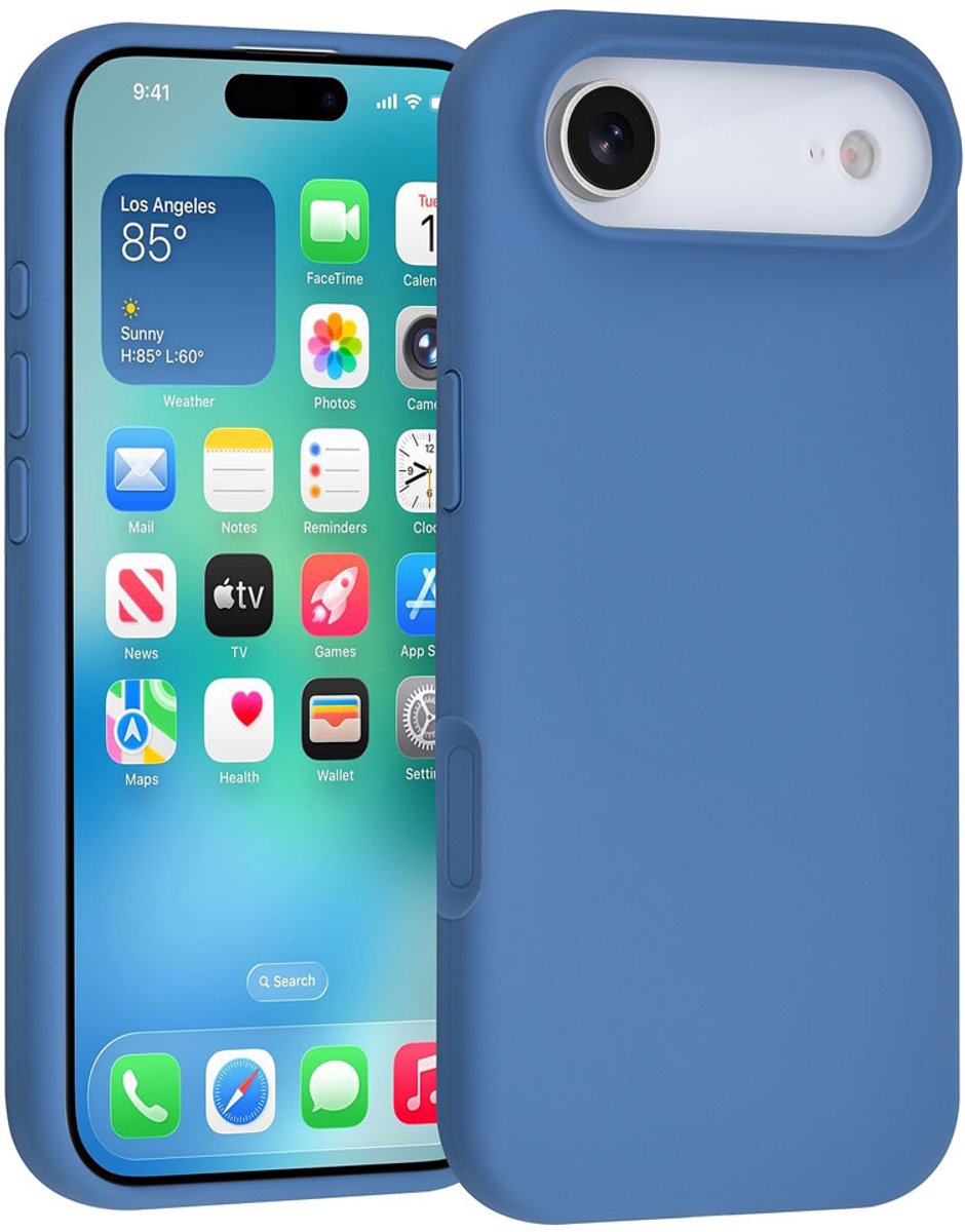 TUNIQ telefoonhoesje voor Apple iPhone 17 Air - Siliconen backcover - Blauw