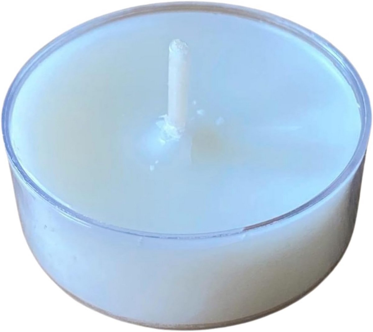 Grote Set Witte Theelichtjes met Transparante Hoes - 100 Stuks