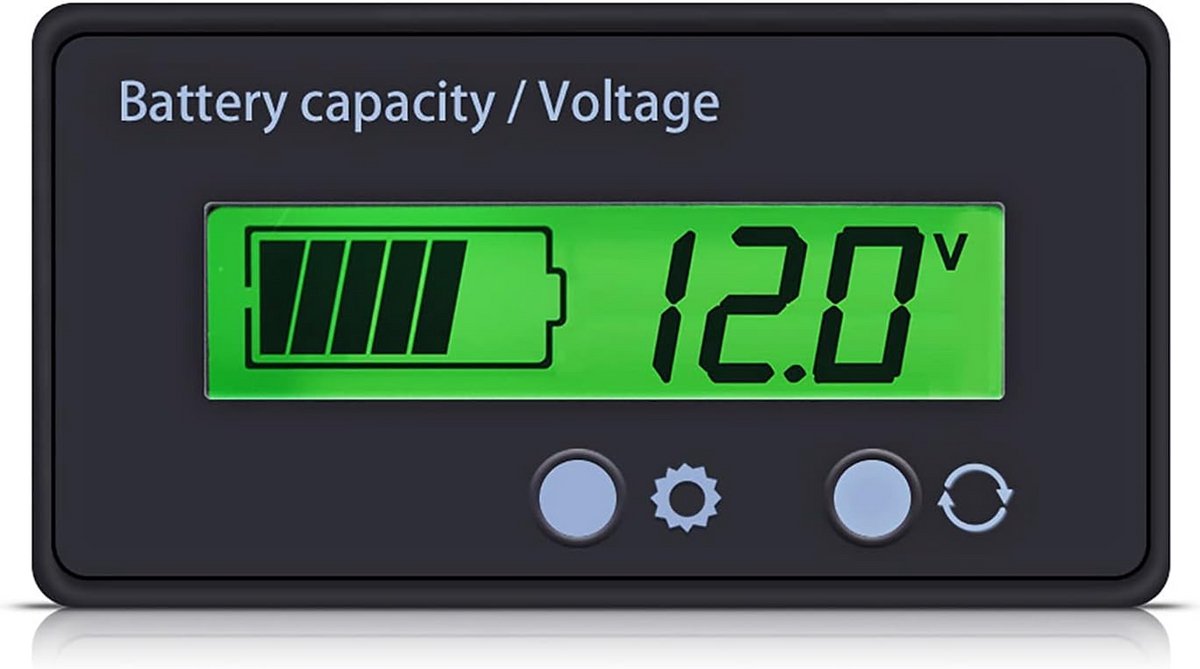 Universele Spanning en Batterijcapaciteit Meter met Waterdicht LCD Display