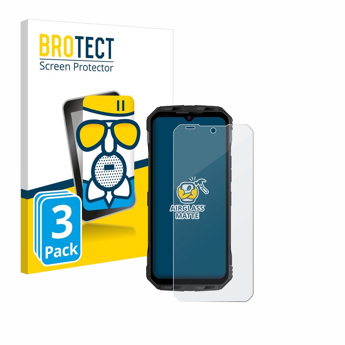 BROTECT - Screenprotector voor Doogee V30 - Folie Beschermfolie Beschermglas matte 3 Stuks