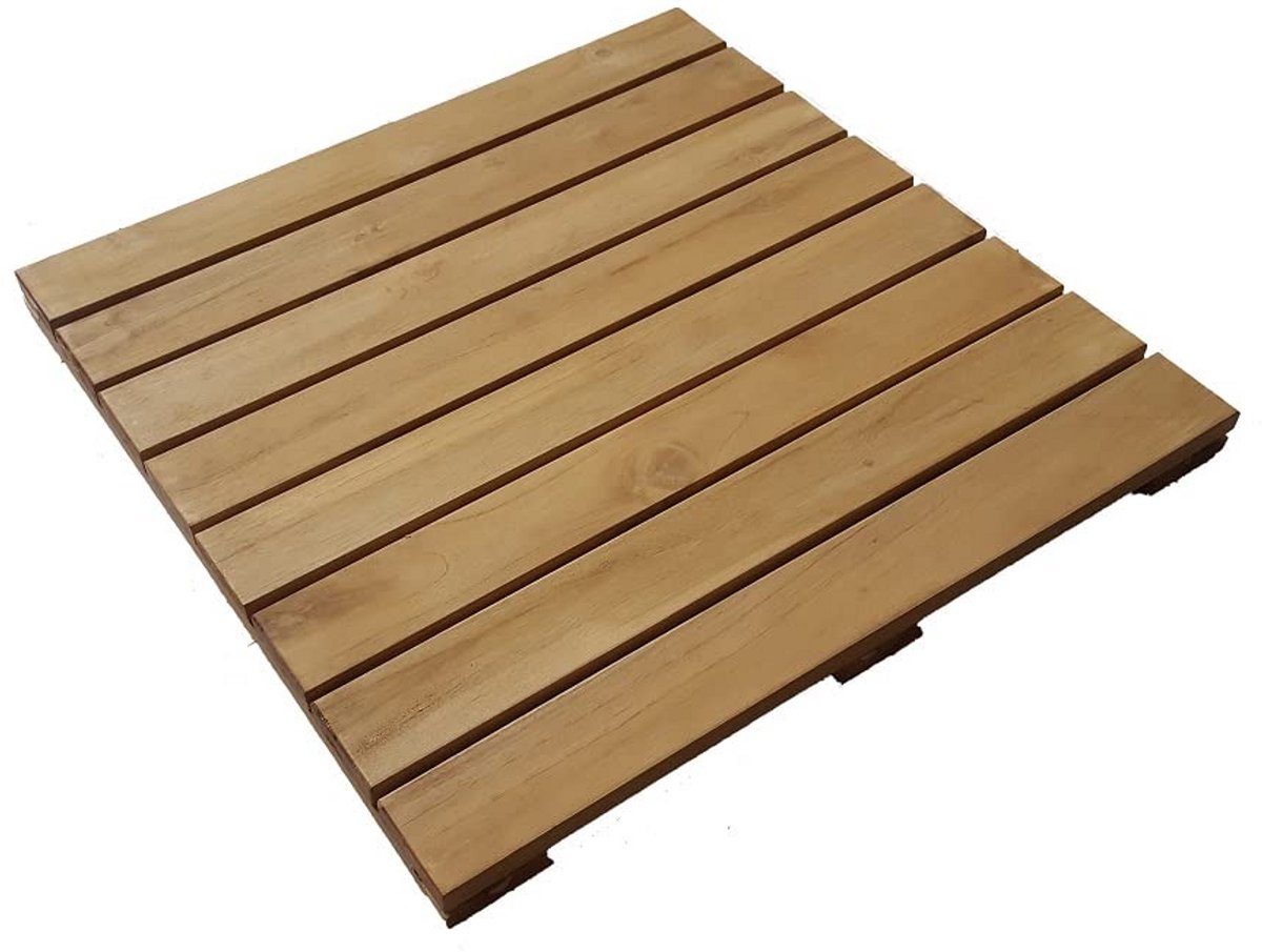 Teakhout Terrastegel 60x60 cm - Duurzaam Hardhout voor Buiten