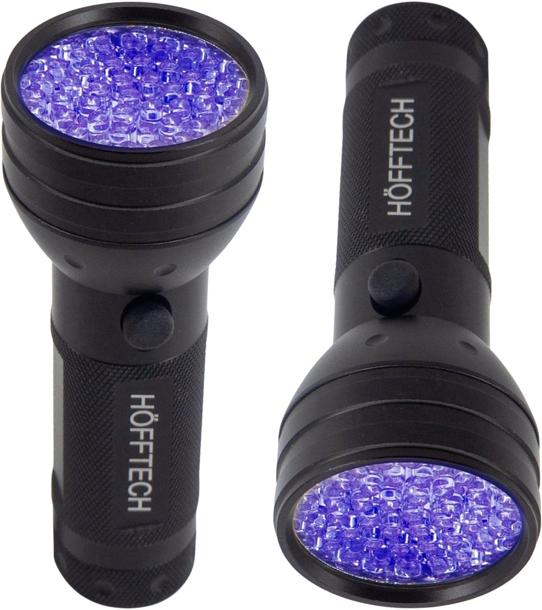 Hofftech UV Zaklamp - 2x - 51 leds - aluminium - blacklight -