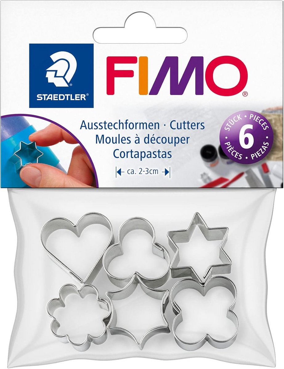 Set van 6 Metalen Uitstekers voor Klei en Fimo - Assortiment Vormen