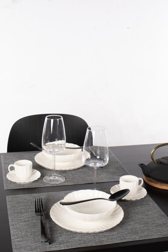 ZICZAC - Set de table PURUS - SET/6 - antibactérien, gris foncé