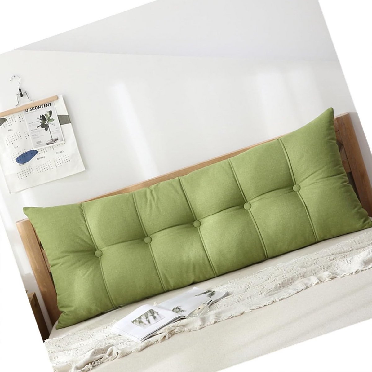 Groot Hoofdkussen Rugleuning voor Bank en Bed, Comfortabel Lees- en Steunkussen met Wasbare Hoes