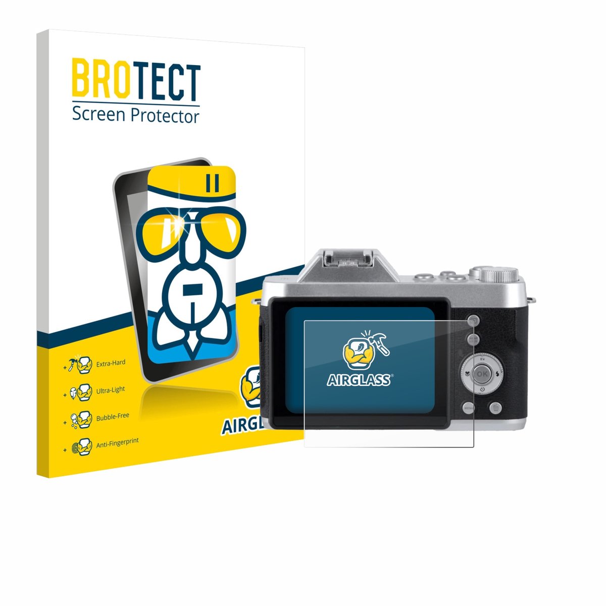 Screenprotector voor Rollei Powerflex 10x Retro Beschermglas transparant