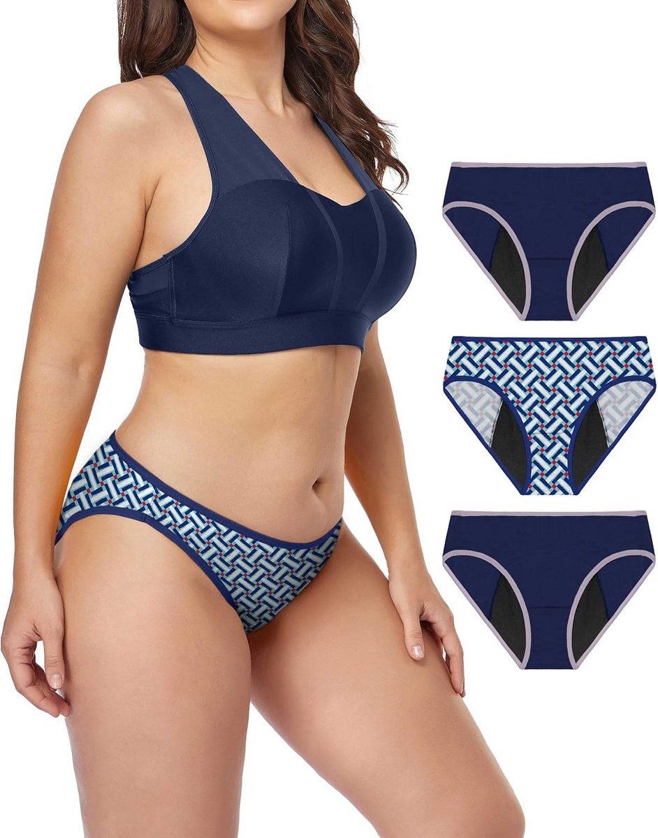 Absorberende Bikini Slips voor Dames en Meisjes - Zichtbaar en Comfortabel Menstruatie Ondergoed
