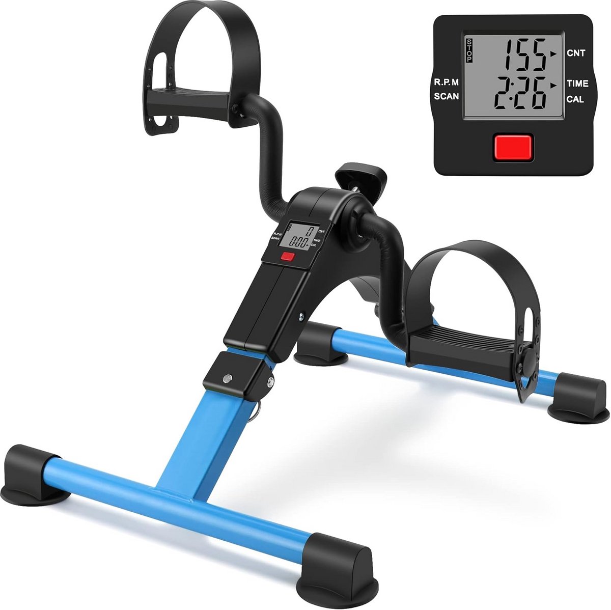 Opvouwbare Mini Hometrainer met LCD Scherm voor Onder het Bureau - Arm- en Been Fitnessapparaat