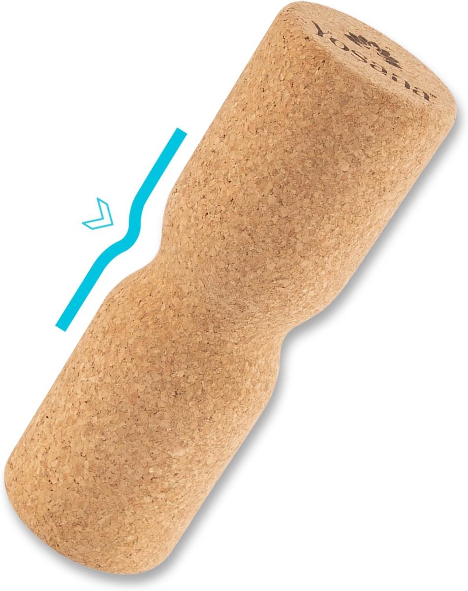 Fasciaroller van Duurzaam Kurk voor Rugmassage en Fasciatraining - Hypoallergeen