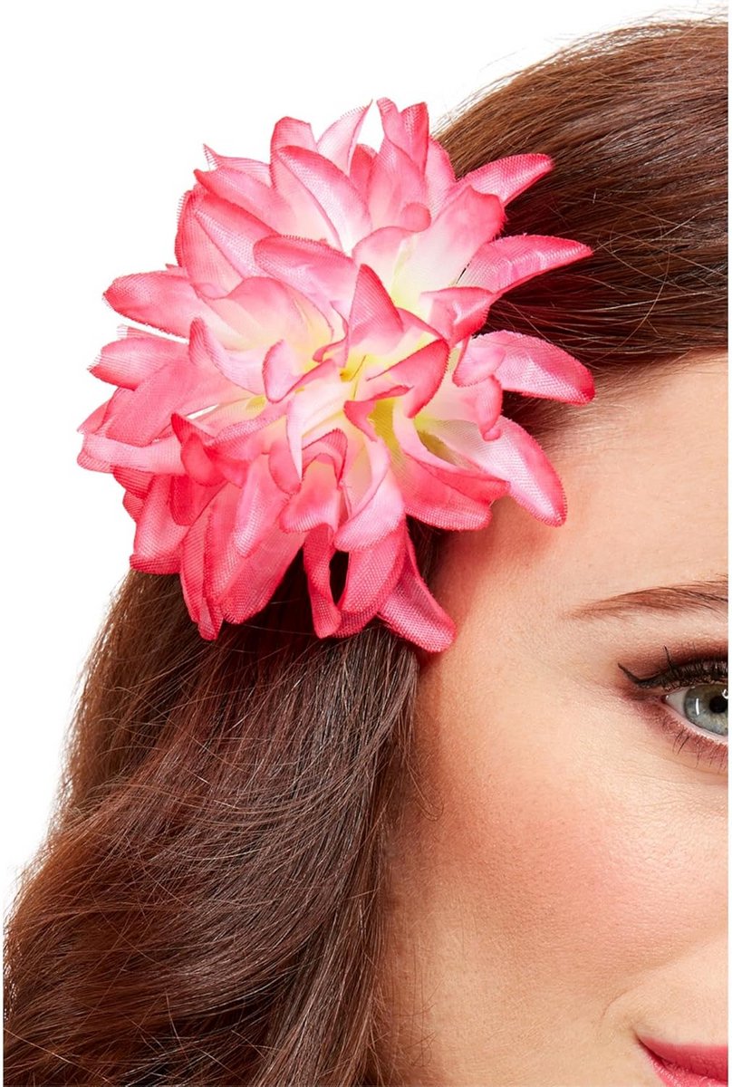 Aloha Hawaii Bloemen Haarclip Roze - Feestaccessoire