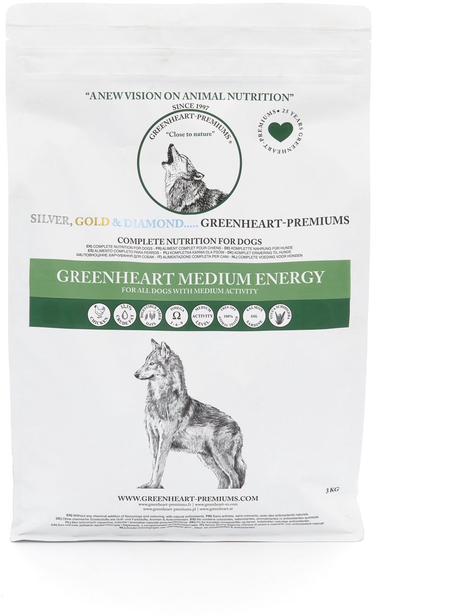 Greenheart hondenvoer Medium Energy 3 kg - Hond