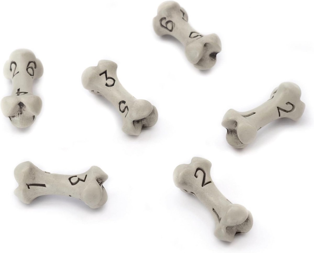 Set van 6 D6 Dobbelstenen - Traditionele 6-zijdige Kubus voor RPG, Bordspellen en Warhammer
