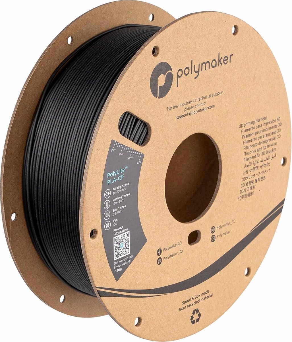 Koolstofvezel PLA Filament 1.75mm - Sterk en Duurzaam 3D Printer Materiaal 1KG