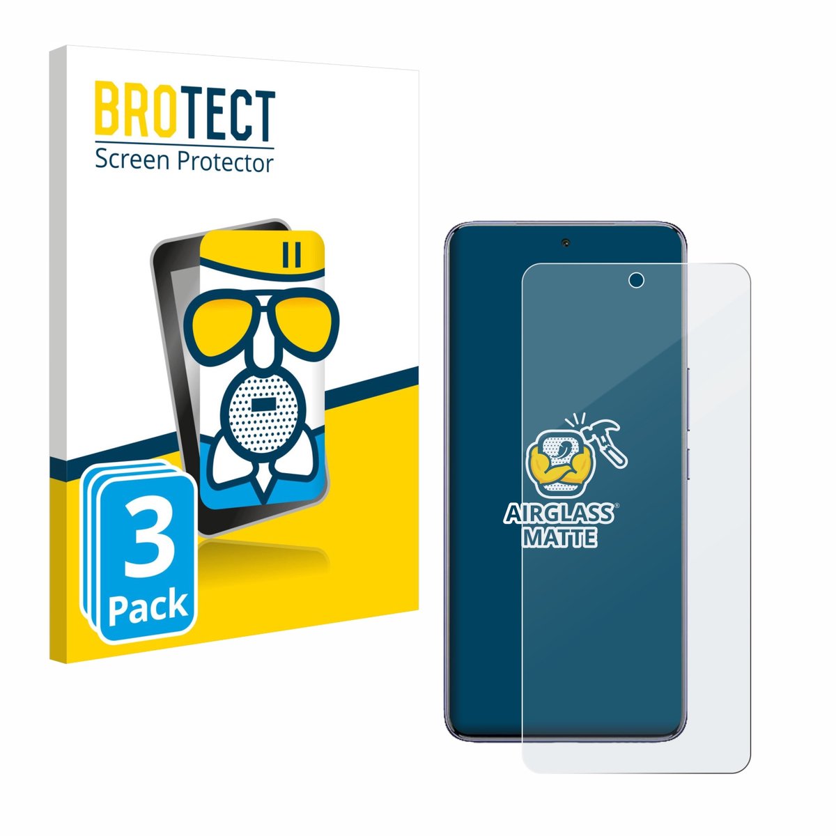 BROTECT - Screenprotector voor Vivo T4 - Folie Beschermfolie Beschermglas matte 3 Stuks