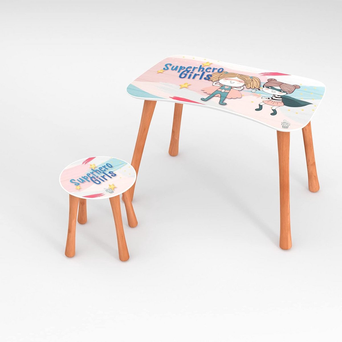 Houten Kindertafel met Stoelset voor Jongens en Meisjes