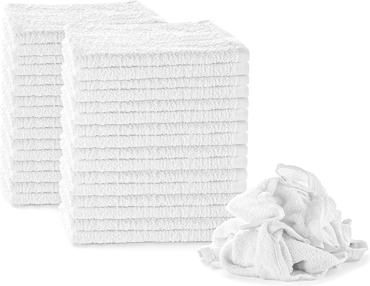 Nabob Wipers - Terry doeken, 4,5 kg, wit, 30 x 30 cm