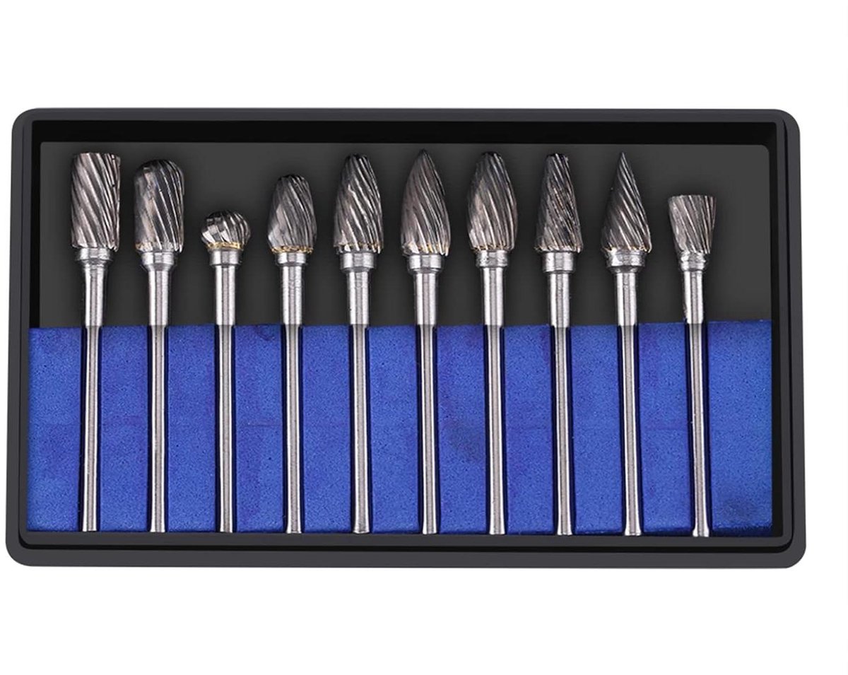 Carbide frees Set 10st voor Metaalbewerking, Graveren en Boren