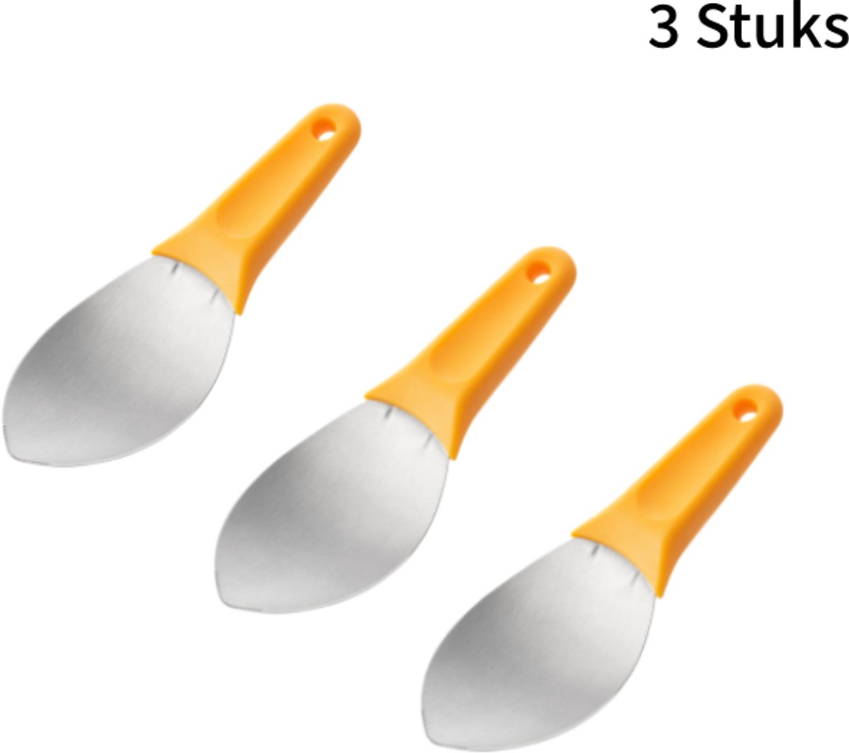3 stuks mango ontpitter - roestvrijstalen fruit snijder - voor mango en avocado - keukenhulp