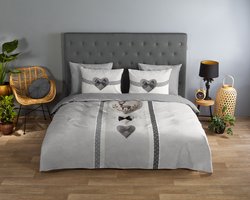 Housse de couette Good Morning Bernet Grijs- Simple (140 x 200/220 cm)