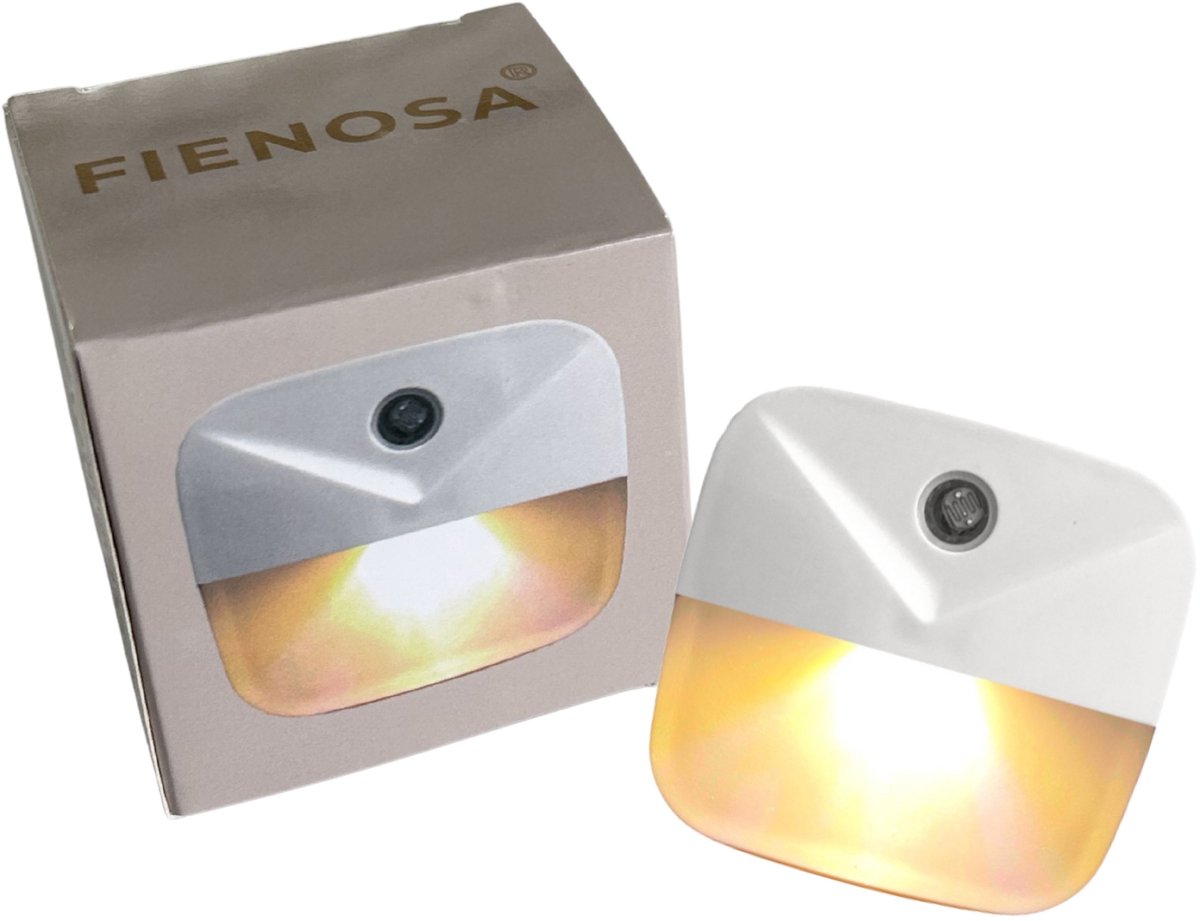Fienosa LED Nachtlampje - Warm Wit Licht - Dag & Nacht Sensor