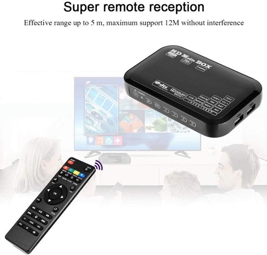 Videospeler Full HD - Mediabox 1080P - Films Kijken - Automatische Modus Detectie - 14.5 x 9.5 x 2 cm — afbeelding 4