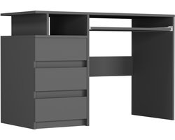 Modern N73 Serie - Schoolbureau voor Meisjes - Antraciet - 114 x 50 x 76 cm