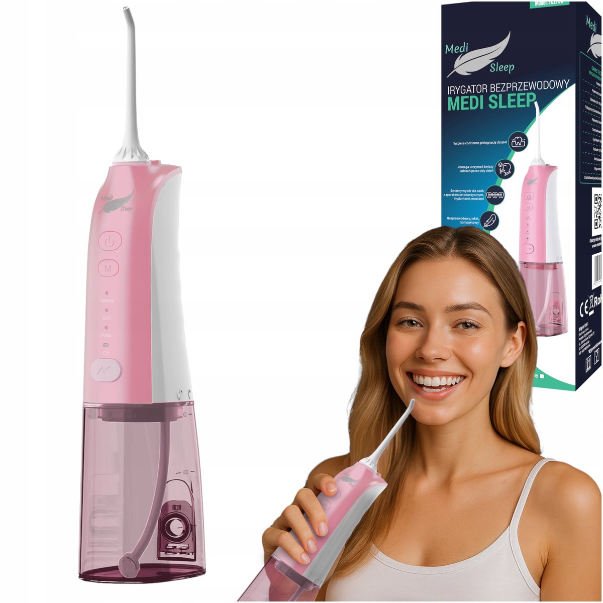 Medi Sleep FC2730 - Draadloze Dentale Irrigator - Pulsatiemodus - USB Oplaadbaar - 4 Modi