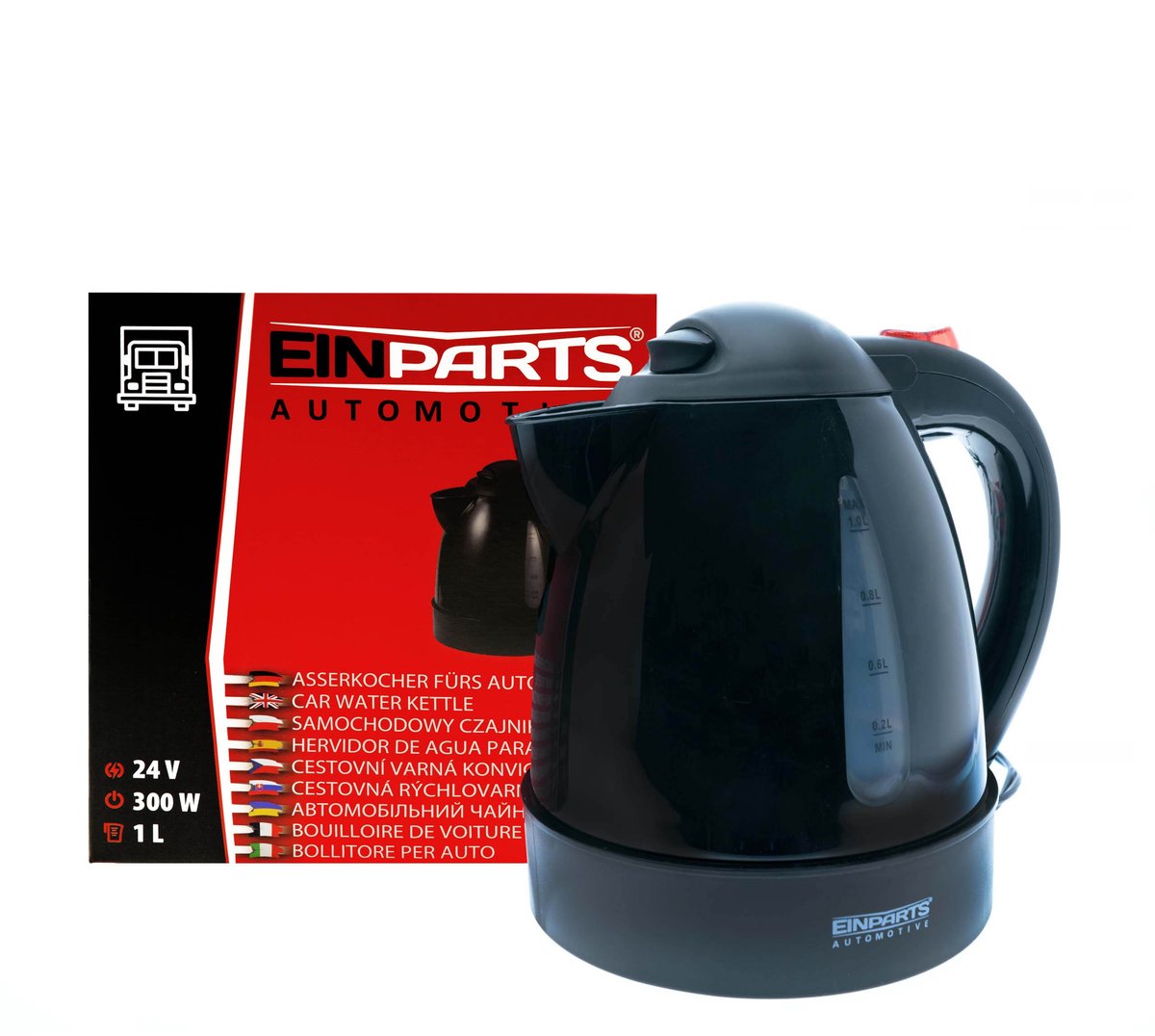 Einparts Elektrische Waterkoker 24V 1L Met Waterniveau-Indicator Voor Kampeerders