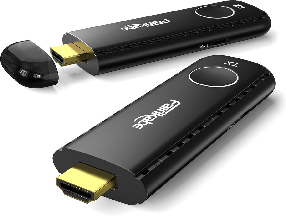 HDMI Zender Ontvanger - Draadloze Extender - Beeld Streamen - Plug and Play - 30 Meter Bereik - Zwart