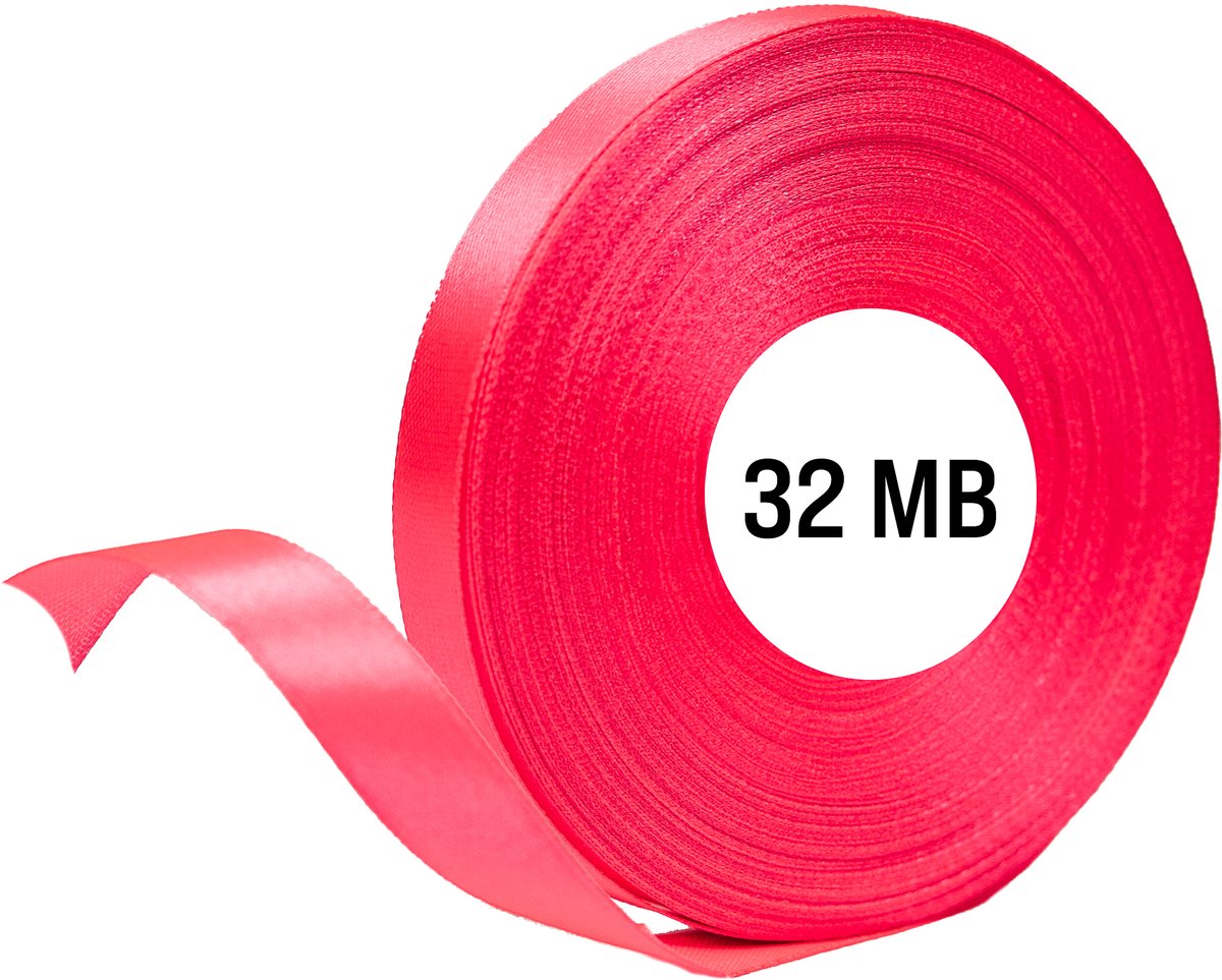 zOkienkiem - Satijnen Lint - Donkerroze - 6mm - 32m - Voor Decoratie