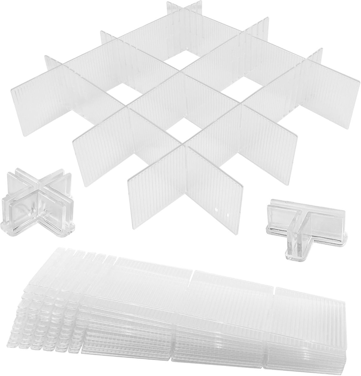 Ladeverdelers Set - Opbergers Organizer - Alles Netjes - 12 Verstelbaar - 30 x 22 cm - Wit