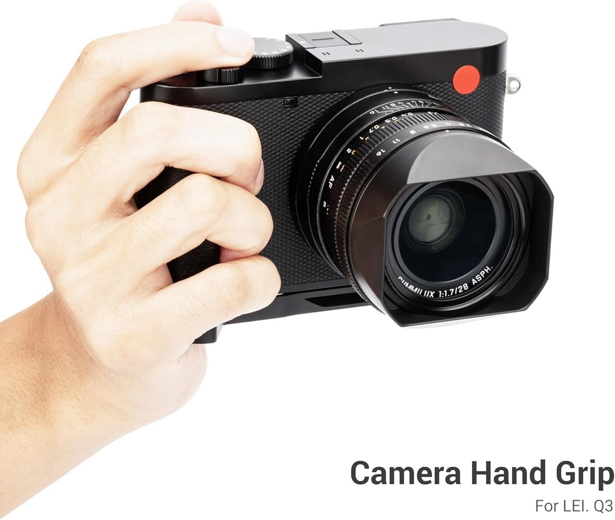 Metalen Handgreep - Camera Grip - Verbeterde Stabiliteit - Arca Type Snelwisselplaat - 5.19 x 6.7 cm - Zwart